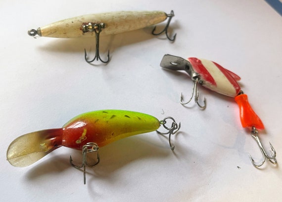 VINTAGE Japan made Bone Tuna Fishing Lure LOT OF 3 ORIGINAL