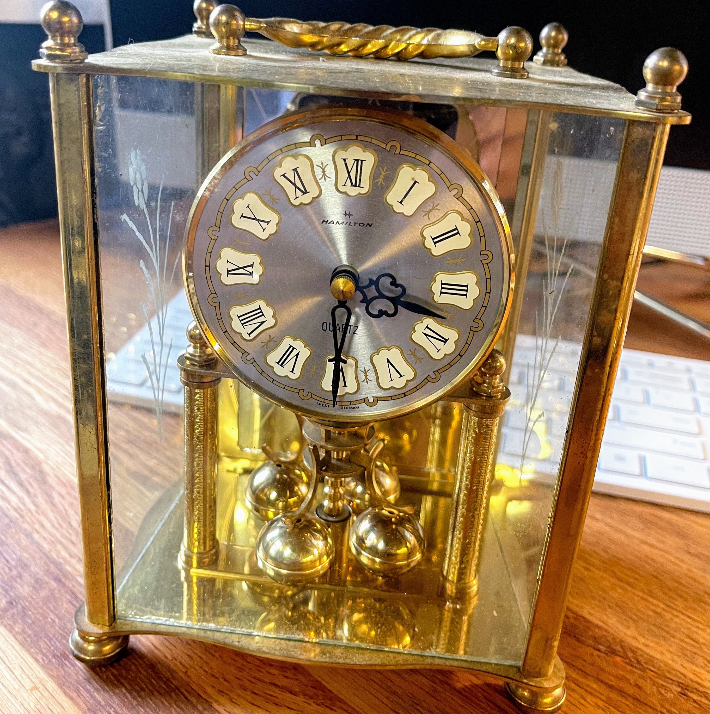 Vintage nonworking Hamilton desk anniversary clock Etsy