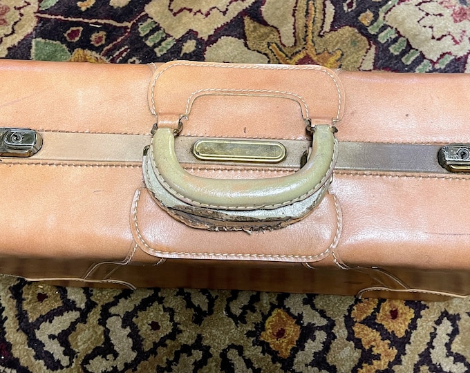 Vintage leather look suitcase