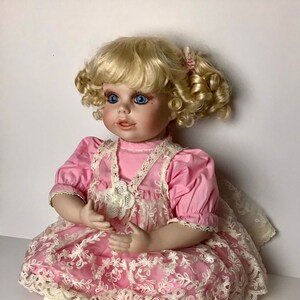 Mary Osmond Vintage signierte Kleinkinder Porzellan Puppe