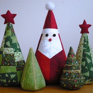 Santa and Trees Christmas Decoration Pattern