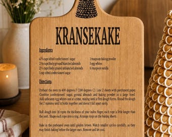 Kransekake Recipe - Laser Engraved Cutting Board