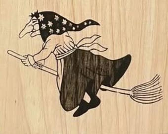 Kitchen Witch | Laser Engraved Wooden Board