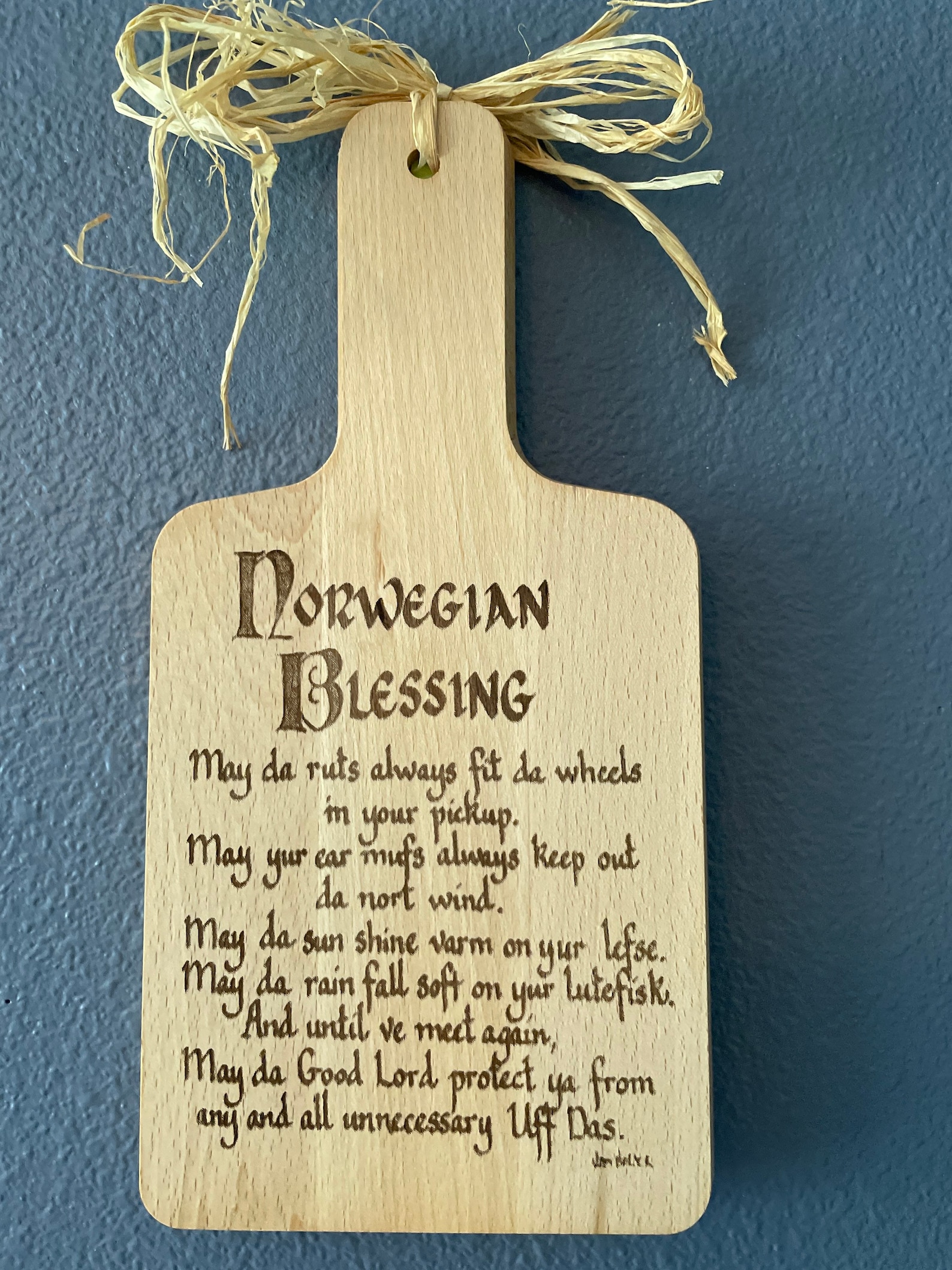 Norwegian Blessing Engraved Cutting Board Etsy