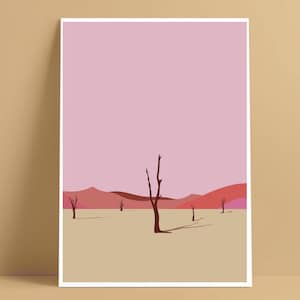 Namibia Desert Landscape Print - Spitzkoppe Deadvlei Art