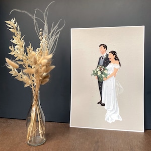 Custom Portrait Illustration Commission - Individuelle Portraits von Menschen, Paaren, Familien und Freunden. Digitales Zeichnungsbild.