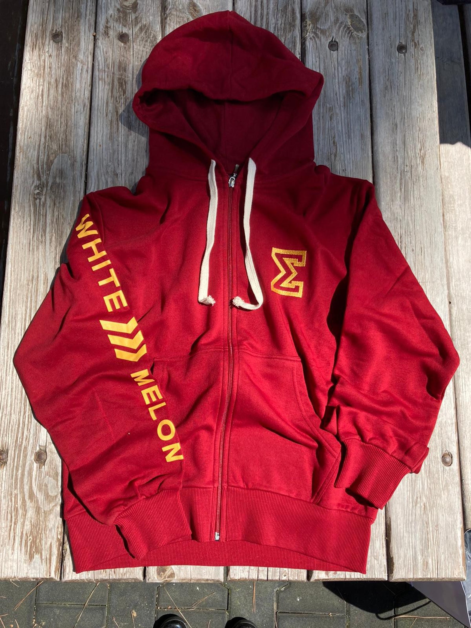 Unisex Burgundy Embroidered Hoodie Comfy Hoodie Streetwear Etsy