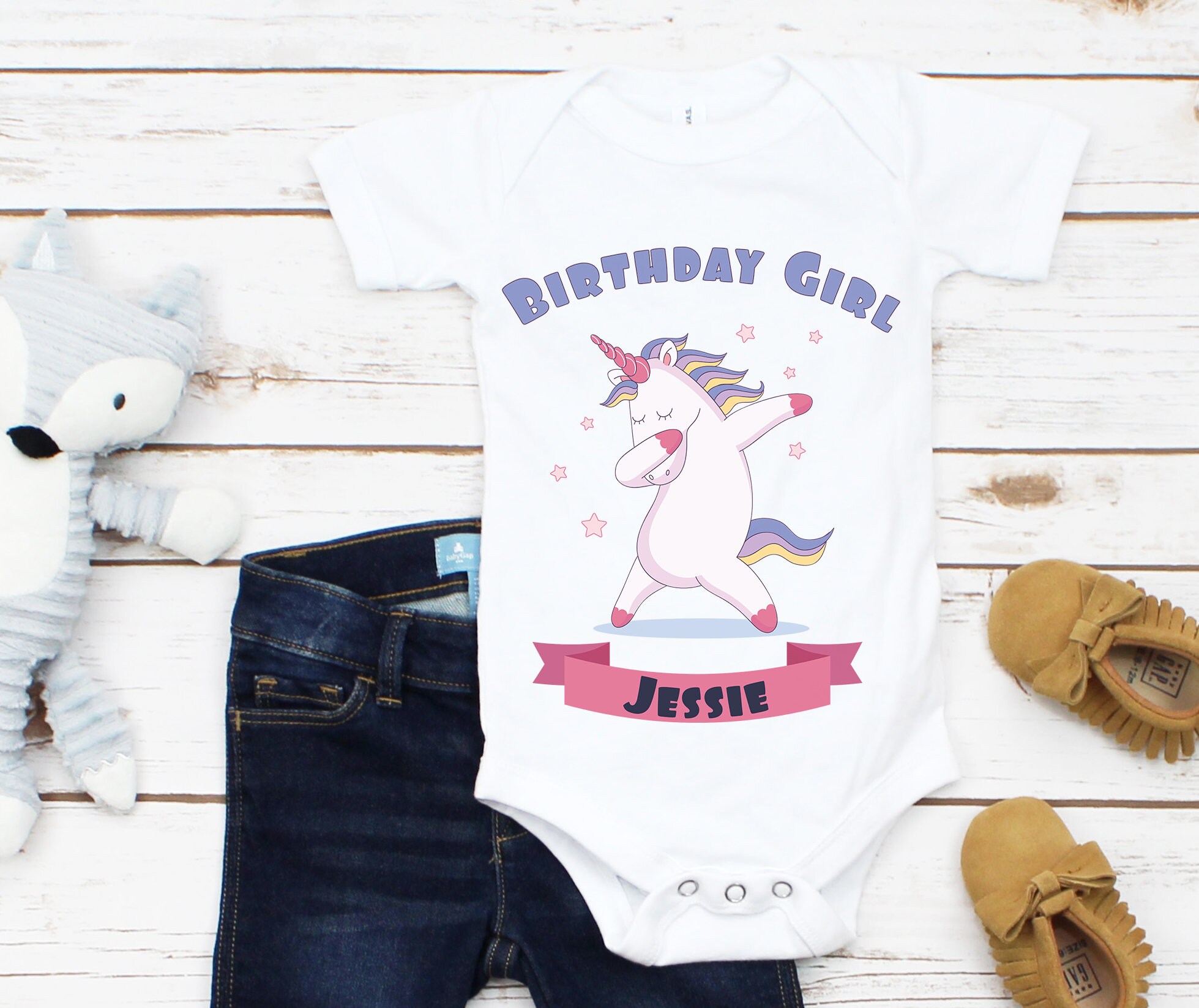 unicorn birthday onesie