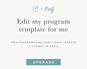 Make Corjl or Canva Program Template Edits For Me | UPGRADE
