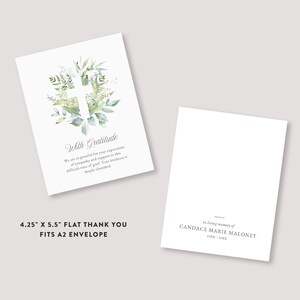 Greenery Cross Memorial テンプレートバンドル：編集可能な葬儀プログラム、招待状（Canva、デジタルダウンロード） 画像 5