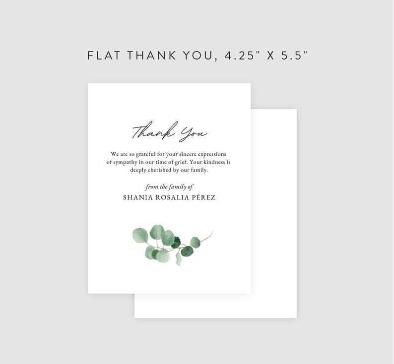 Editable Thank You Religious Funeral Thank You Memorial Etsy