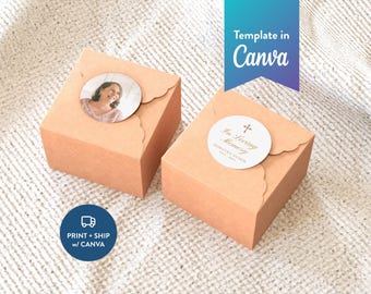 Memorial Round Favor Sticker: Canva Template (digital download, 2x2, 3x3, 4x4) | Ornate Frame