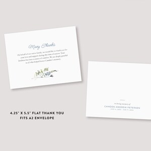 Infant Loss Funeral Template Bundle (Canva Digital Download) | Blue Wildflower image 5