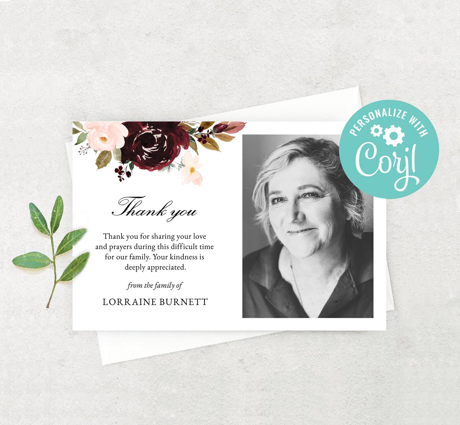 Editable Thank You Funeral Thank You Memorial Thank You Etsy