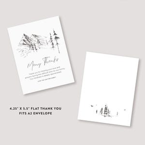Nature Lover Funeral Template Bundle (Canva Digital Download) | Mountain Sketch image 5