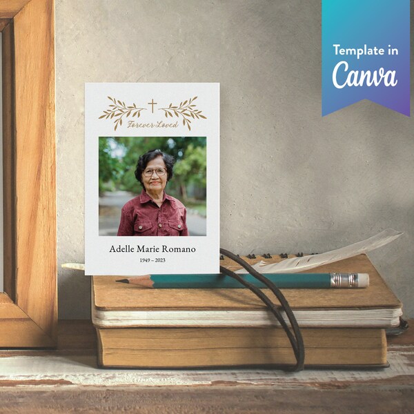 Funeral Holy Card Template Etsy Funeral Holy Card Template Etsy