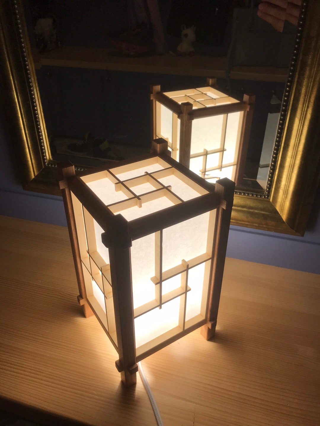 Japanese Style Kumiko Lamp - Etsy