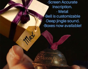 Krampus bell - accurate replica metal jingles optional box*