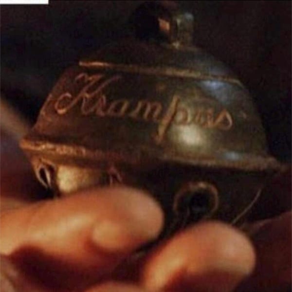 Ornement de cloche Krampus Jingles en métal Lettre Krampus en option