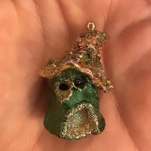 Miniature fairy house necklace- glows in the dark