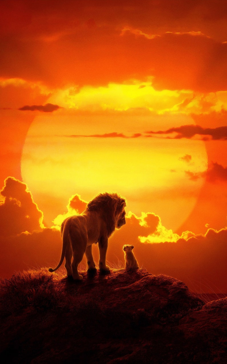 The Lion King 2019 Simba Mufasa Scar Timon Pumba Toddler Boys Girls Bedroom Movie Poster Wall Art Print