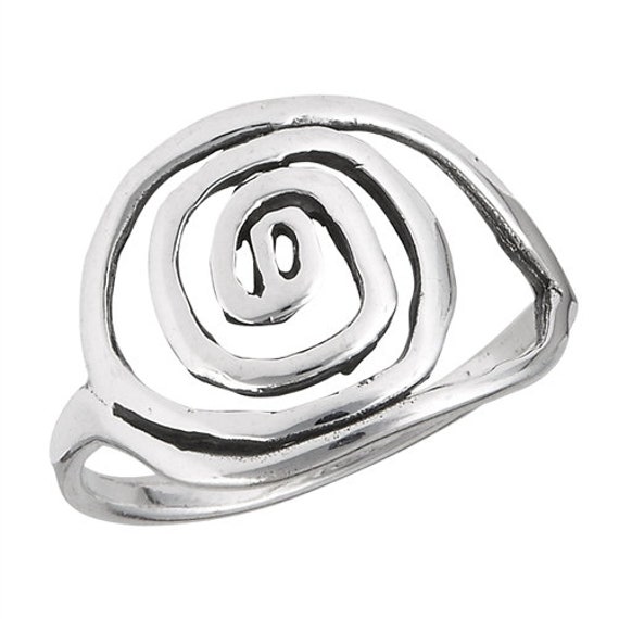 Sterling Silver Spiral Ring - Etsy