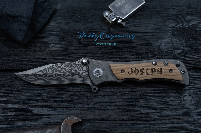 Fathers Day Gift From Daughter Folding Pocket Knife Etsy