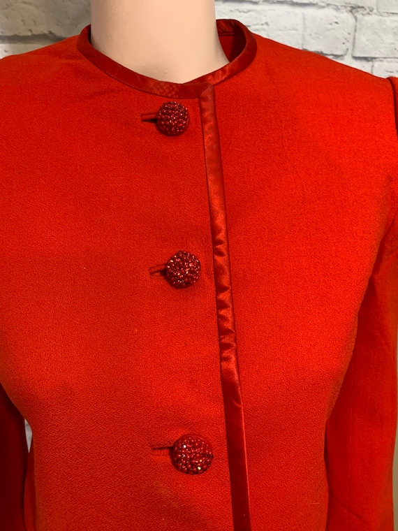 Red Jacket with Red rhinestone buttons - image 4