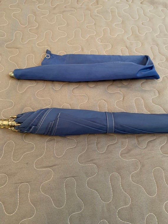 Lucite handle Blue Umbrella - image 4