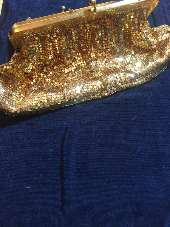Stunning gold mesh evening Handbag or Purse - image 2