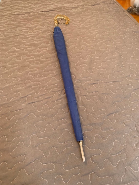 Lucite handle Blue Umbrella