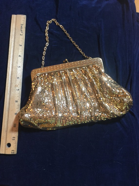 Stunning gold mesh evening Handbag or Purse - image 3