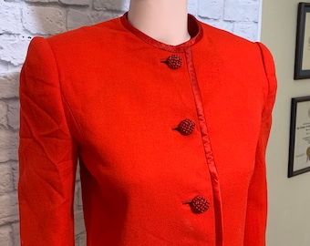 Red Jacket with Red rhinestone buttons