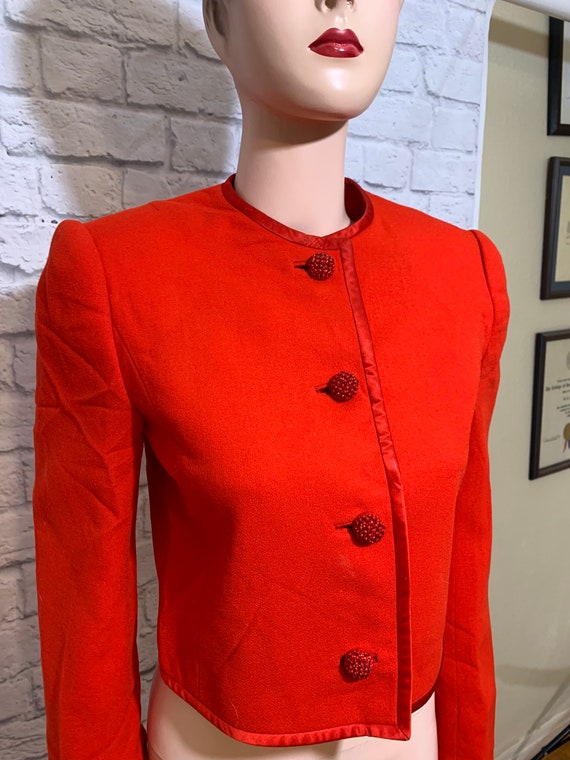 Red Jacket with Red rhinestone buttons - image 1