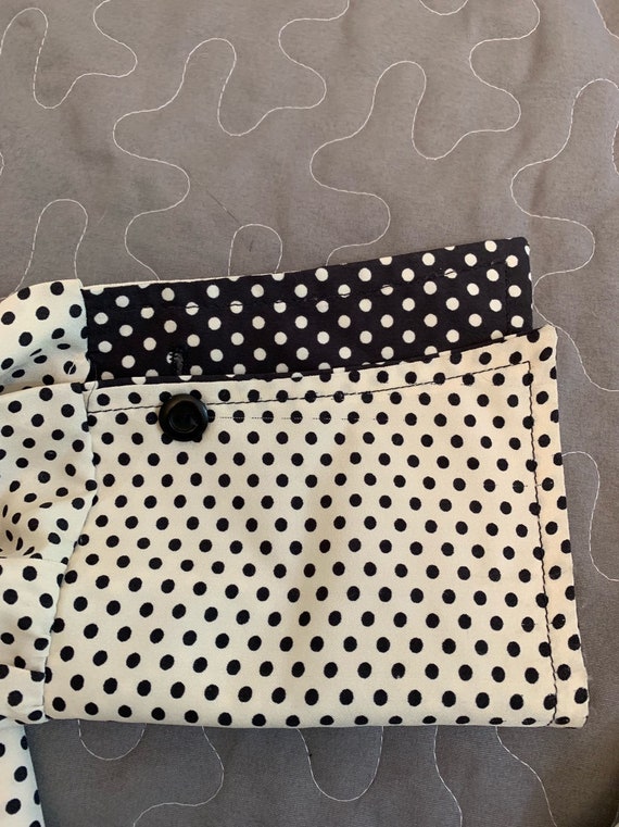 Black White Polka Dot Blouse - image 6