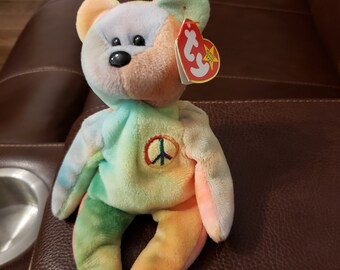 RARE Ty Beanie Baby Peace Original Collectible 