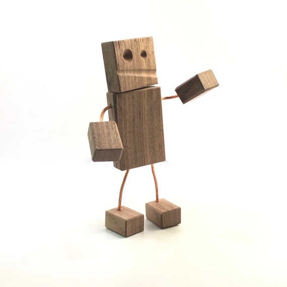 wooden robot toy