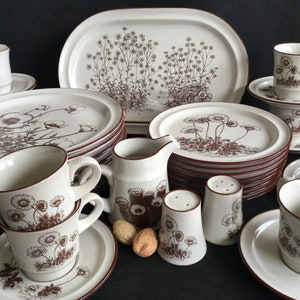 Noritake Stoneware Desert Flowers Dinnerware collection, Japan made, sold by set/ pieces