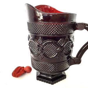 Avon 1876 Cape Cod Ruby Red  Glass Pitcher