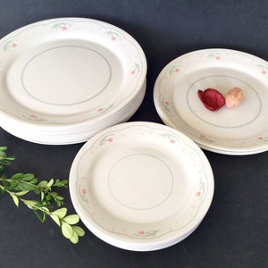 Corelle Calico Rose Pattern Dinnerware Collection, USA Made by Corning ...