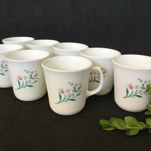 Corning Ware Rosemary 8 mugs, made in USA