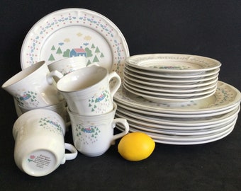 Collezione di stoviglie Sango Stoneware Home Sweet Home 274553, prodotte in Indonesia, vendute al pezzo