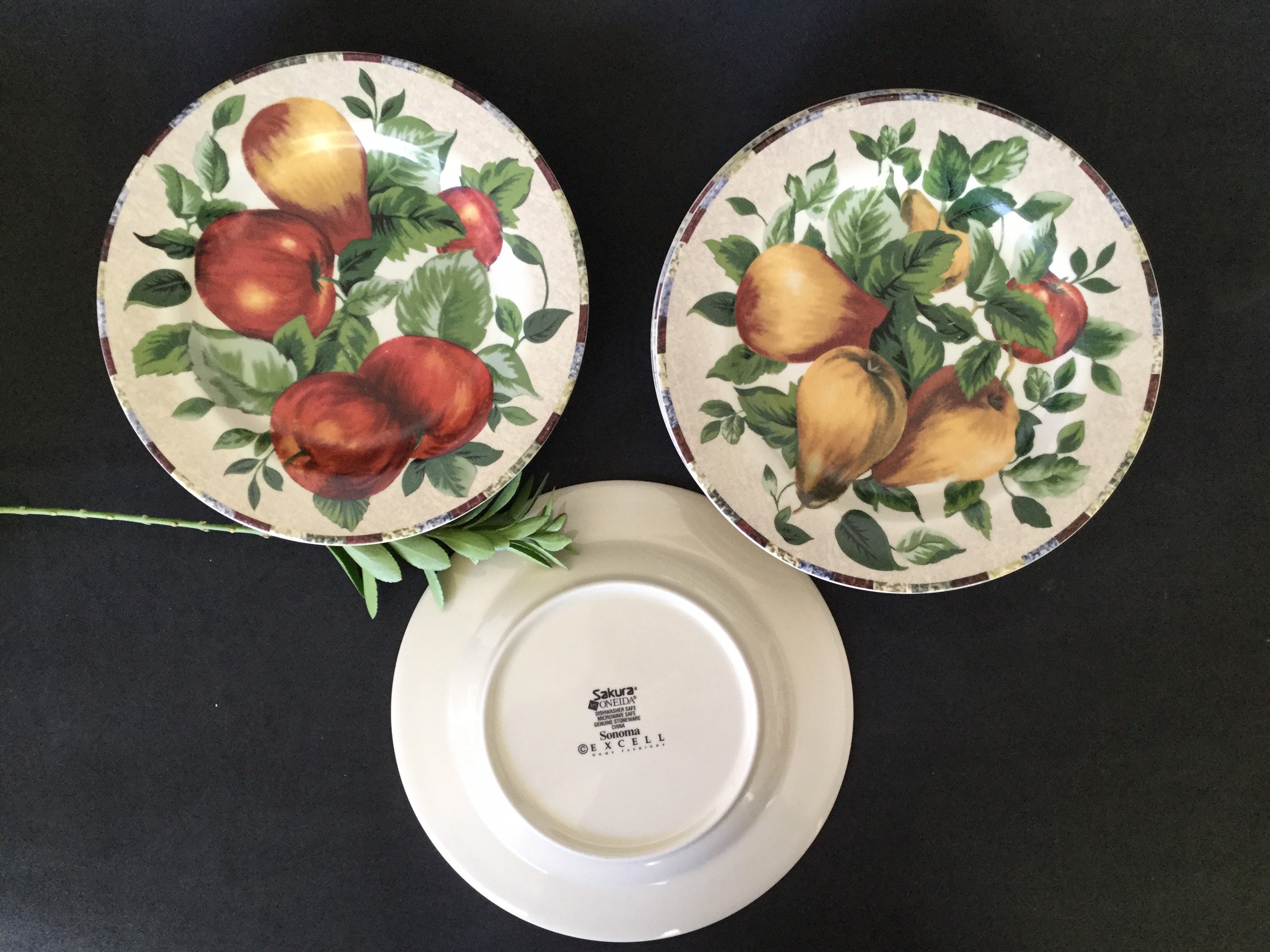 Sonoma Excell Stoneware Salad Plates by Sakura Oneida 8 Pieces - Etsy