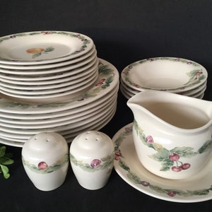 Pfaltzgraff  Jamberry Pattern Dinnerware collection USA made, designed  by Pat Farrell, sold by set/ piece