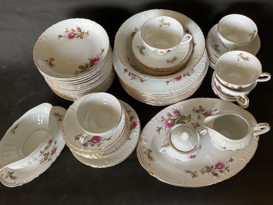 Royal Rose Dinnerware Collection by Fine China Japan. Sold per