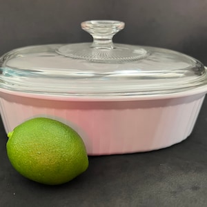 Corning Ware Cocottes ovales blanc français, F-12-B 1,8 litre avec couvercle en Pyrex