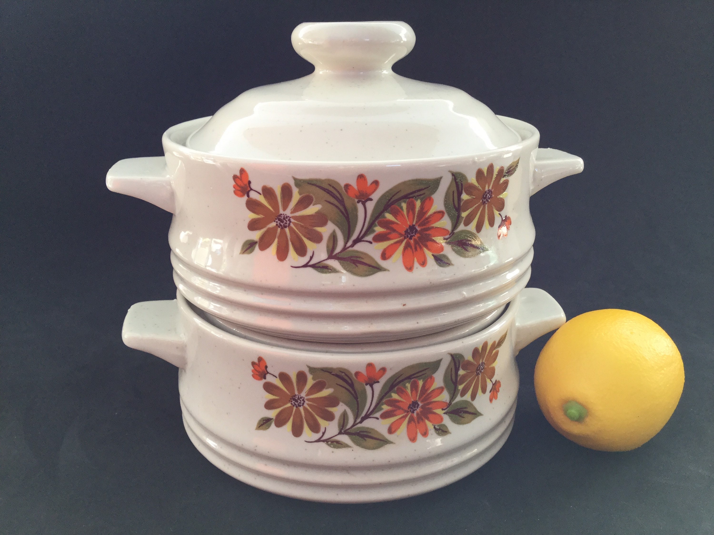 Capri Bake Serve'n Store Stoneware 4 Individual Casserole Etsy