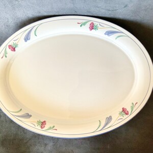 Lenox Chinastone Poppies on Blue 1 oval platter 14&quot; made in USA