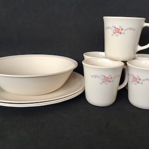 Corning English Breakfast  pattern dinner ware collection, USA made. Sold per set or piece