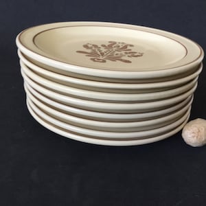 Pfaltzgraff Village Pattern 8 bread and butter plates, made in USA